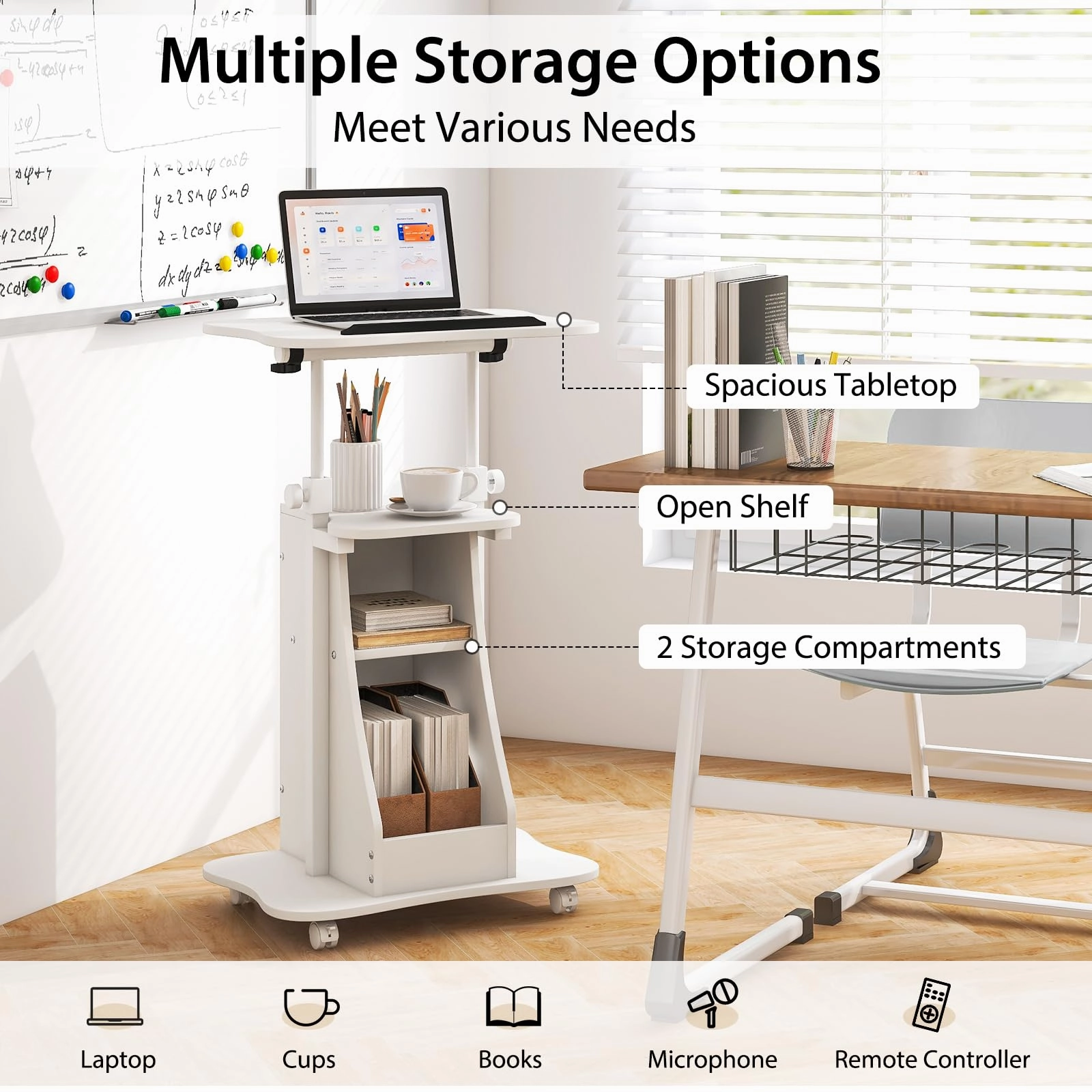Giantex Mobile Podium Stand