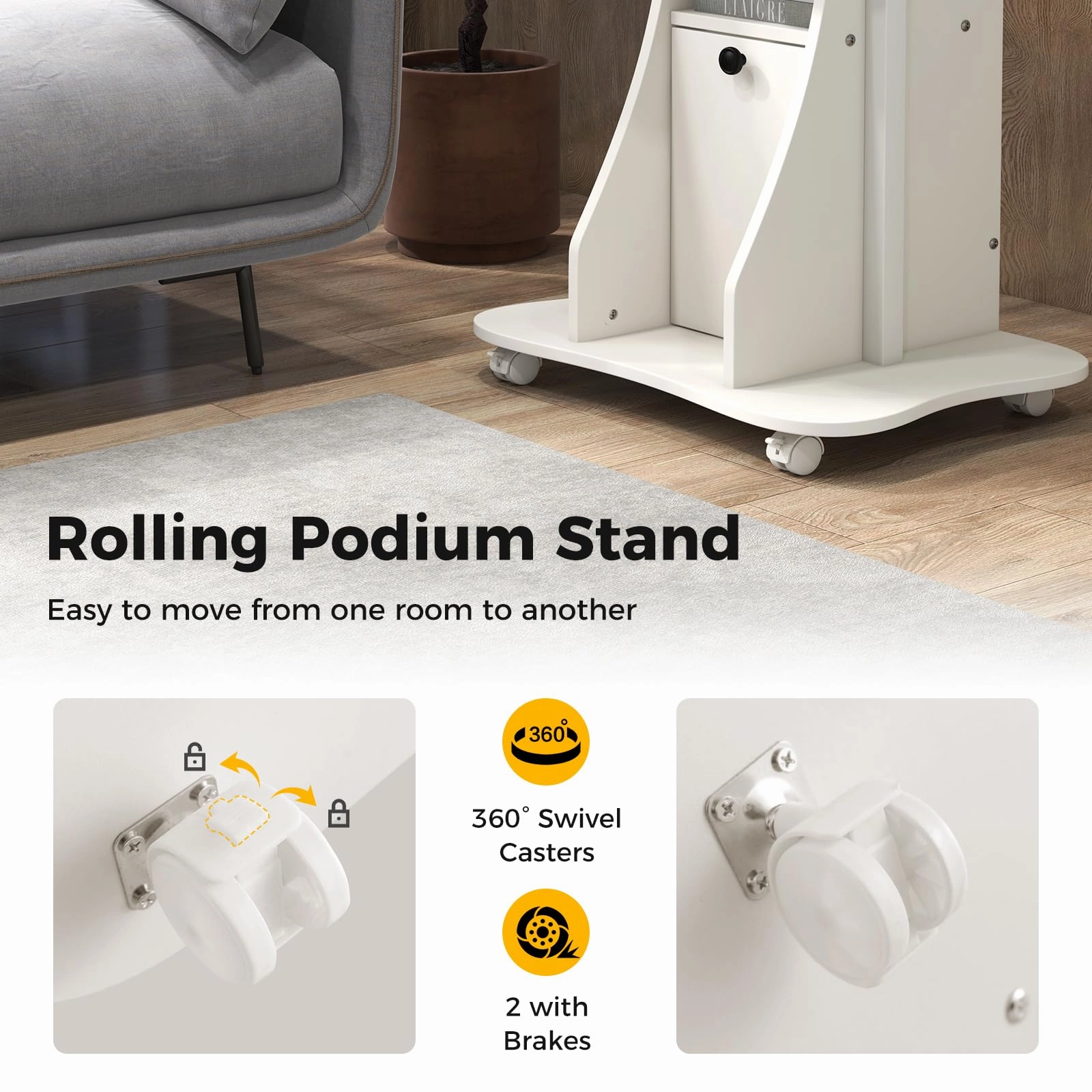 Giantex Mobile Podium Stand