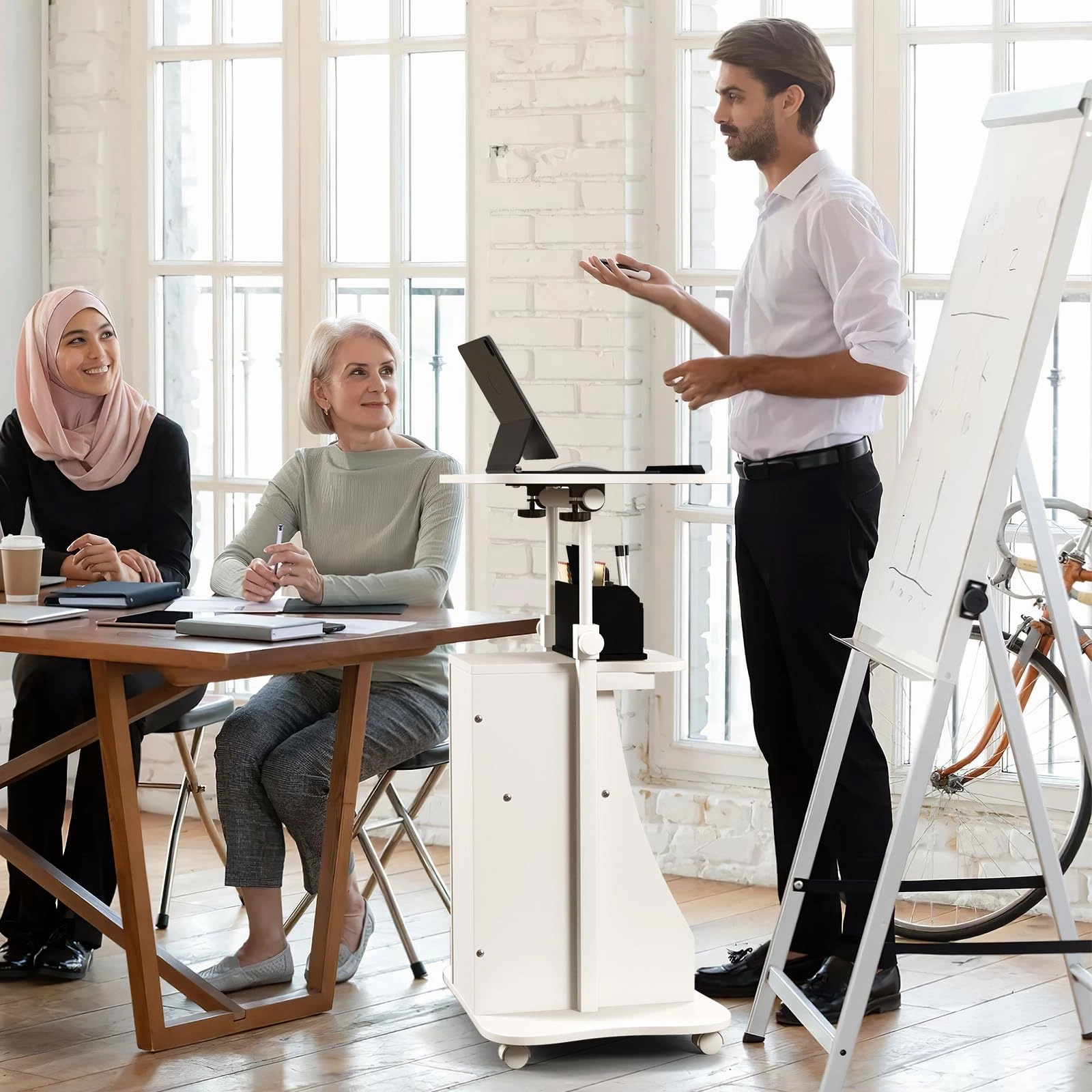 Giantex Mobile Podium Stand