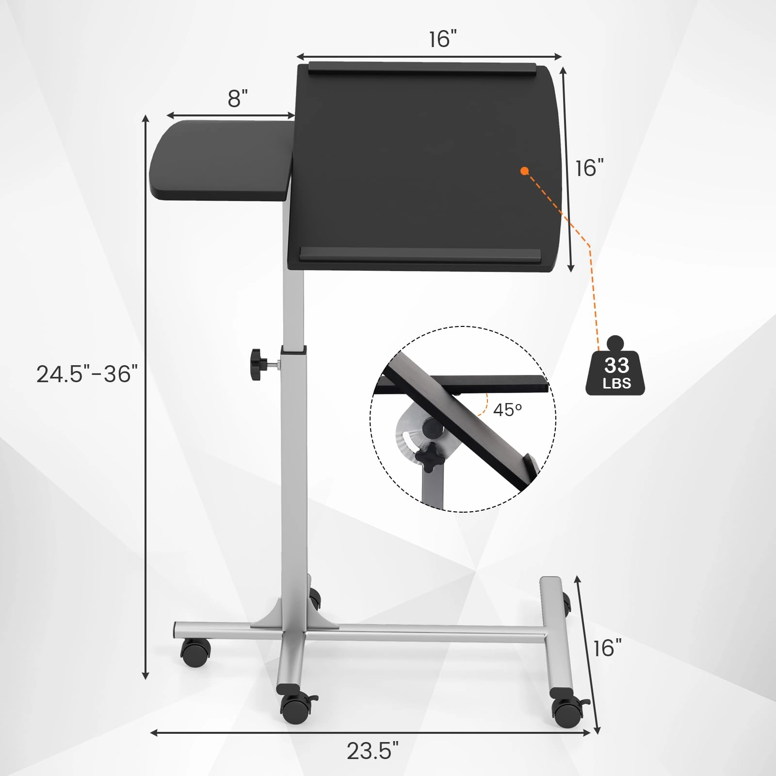 Giantex Mobile Standing Desk