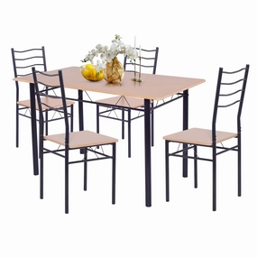 Giantex Modern 5 Piece Dining Table Set for 4 Chair kitchen towel, placemats