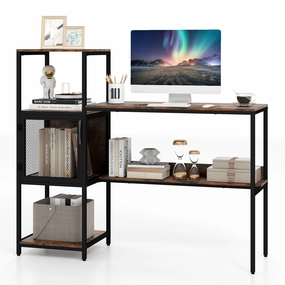 Giantex Modern Computer Workstation Home Office Desk with Storage Cabinet and Shelves outdoor dining set, patio table