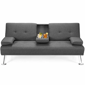 Giantex Modern Convertible Futon Sofa Bed sectional sofa, corner couch
