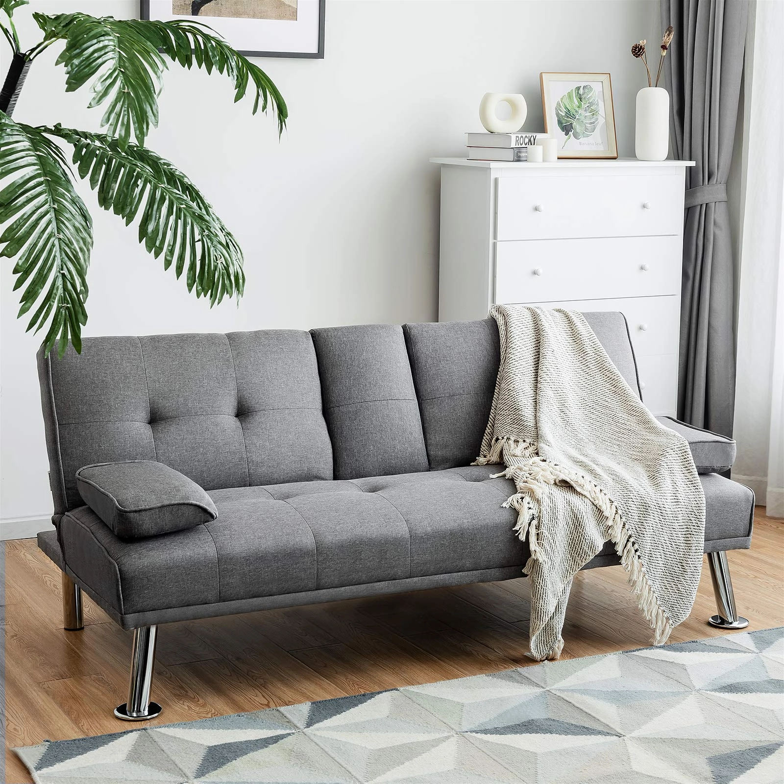 Giantex Modern Convertible Futon Sofa Bed