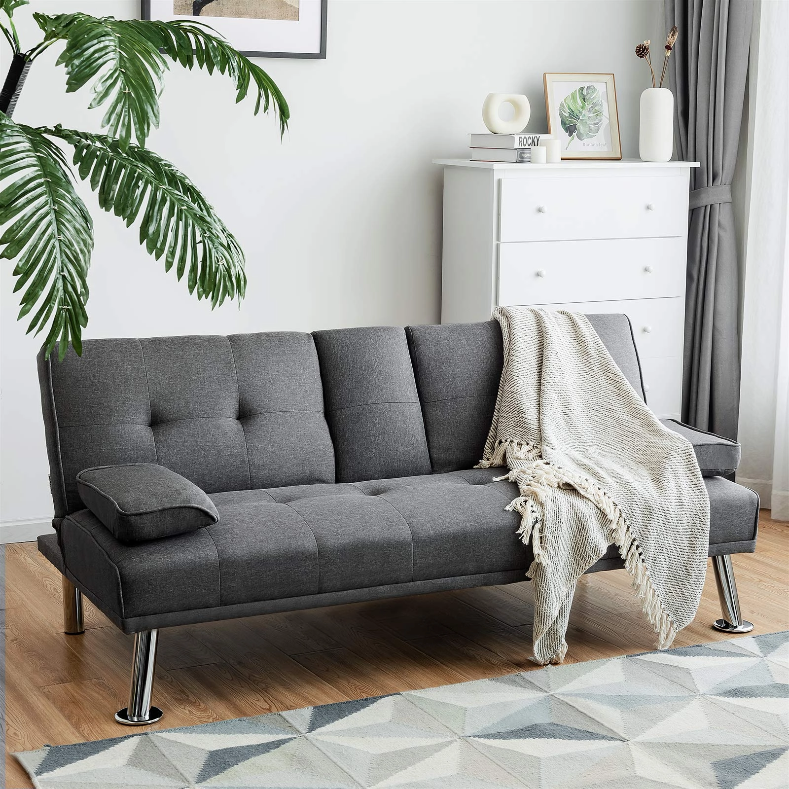Giantex Modern Convertible Futon Sofa Bed