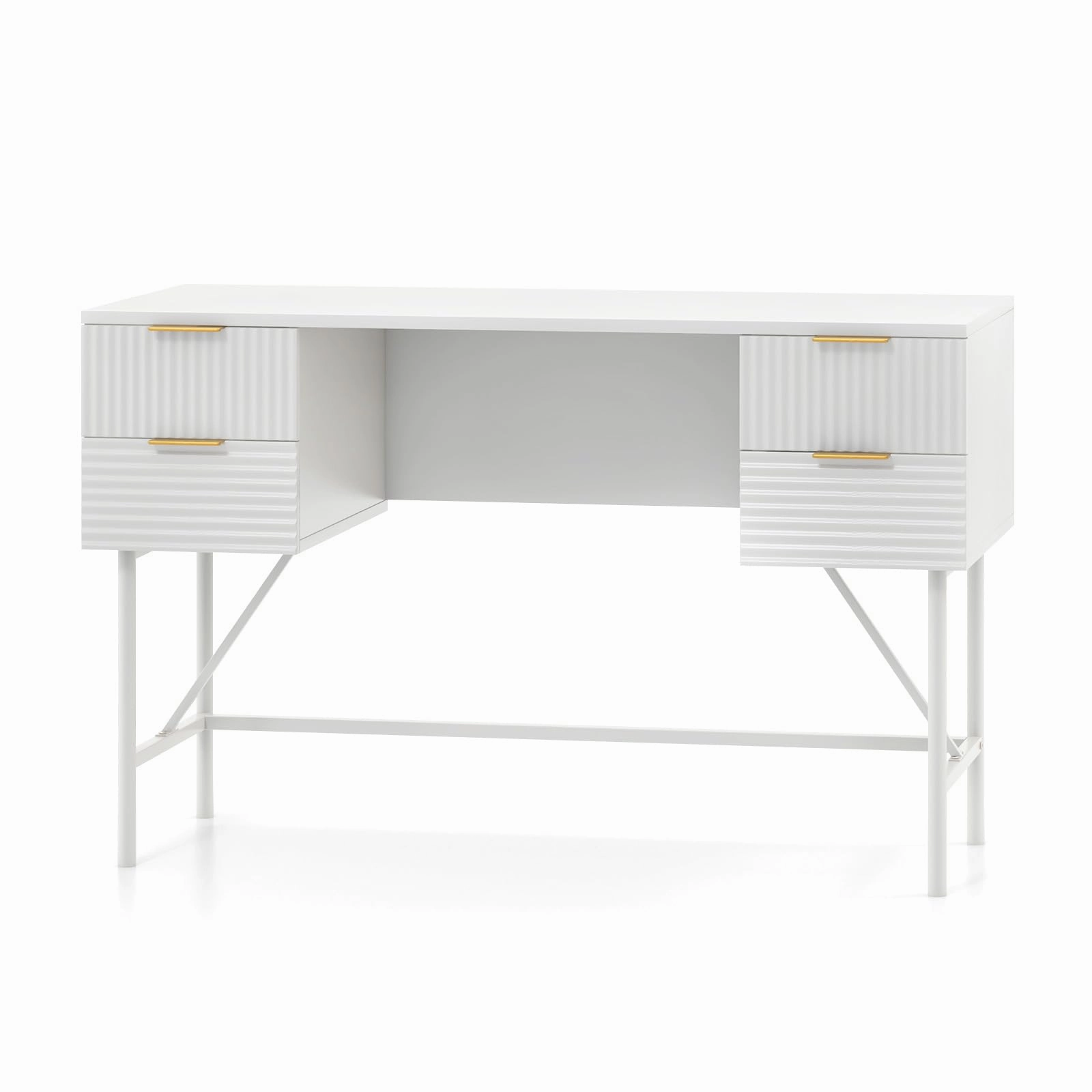 Giantex Modern Desk with 4 Drawers