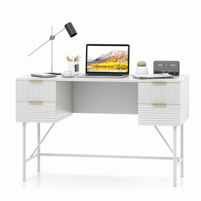Giantex Modern Desk with 4 Drawers outdoor dining set, patio table