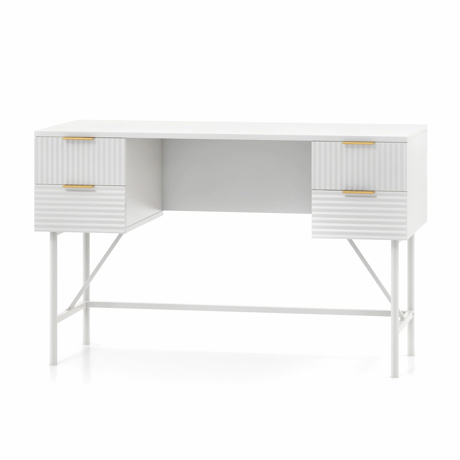 Giantex Modern Desk with 4 Drawers