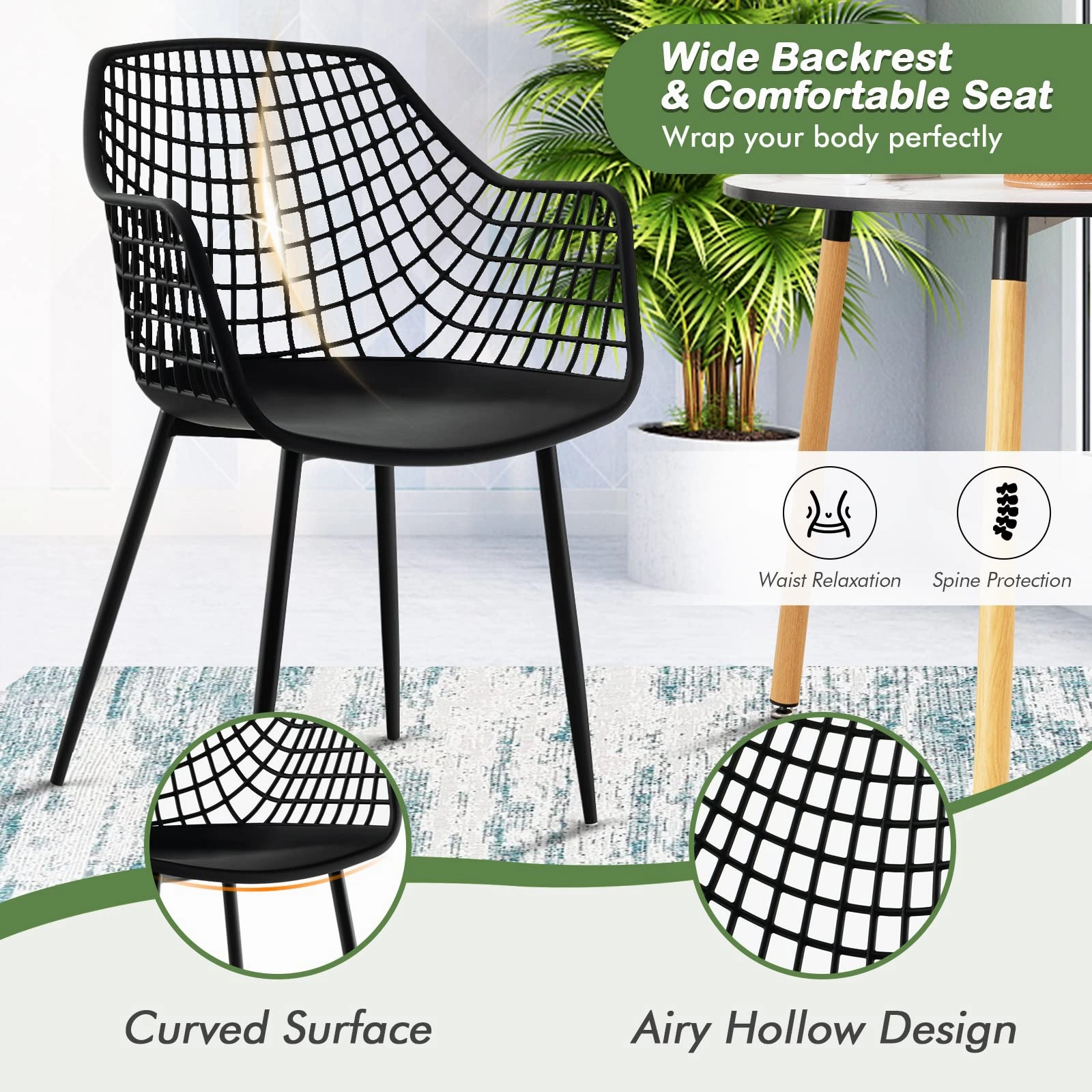 Giantex Modern Dining Chairs Set
