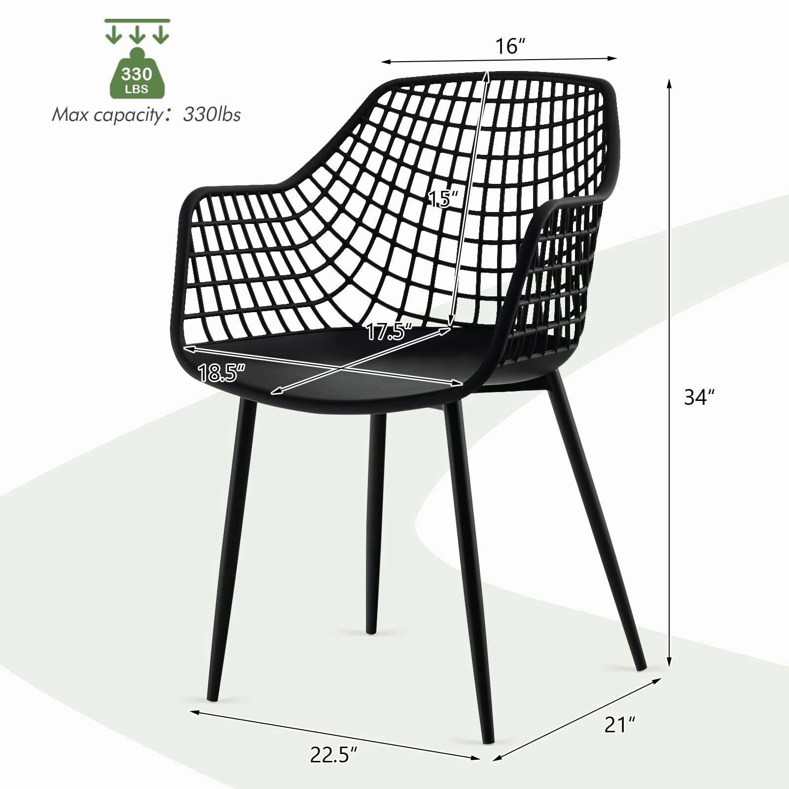 Giantex Modern Dining Chairs Set
