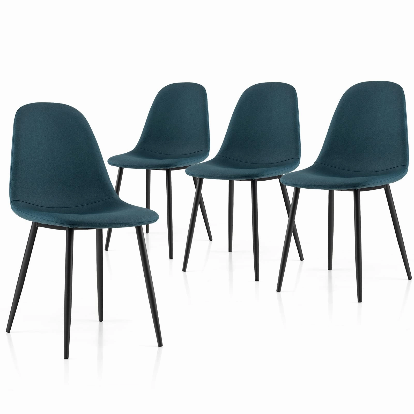 Giantex Modern Dining Chairs Set of 2 or 4 - Classic Comfy Upholstered 17 High Backrest Linen Dining Room Chairs kitchen towel, placemats