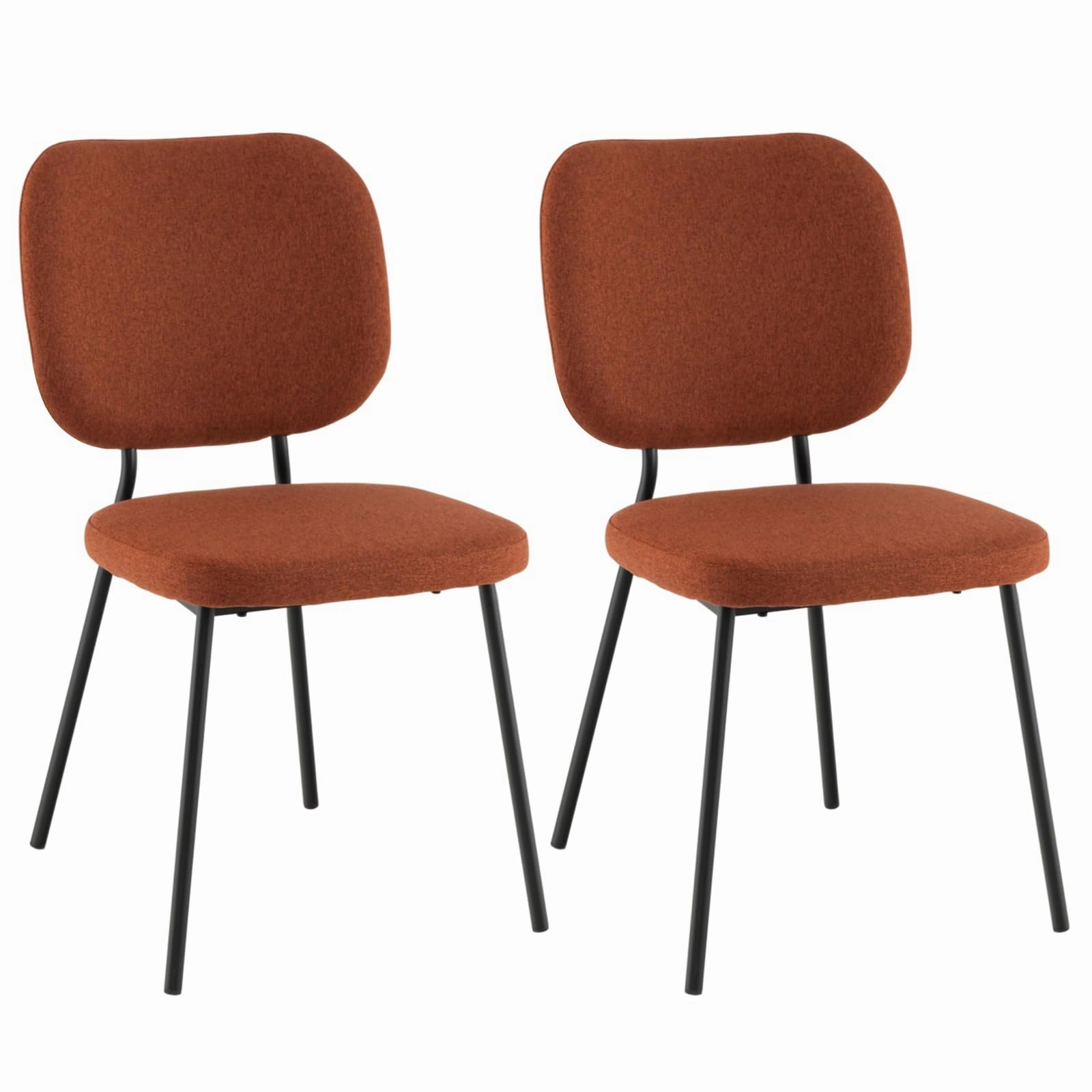 Giantex Modern Fabric Dining Chair Set of 2, Padded Kitchen Chair with Linen Fabric kitchen towel, placemats