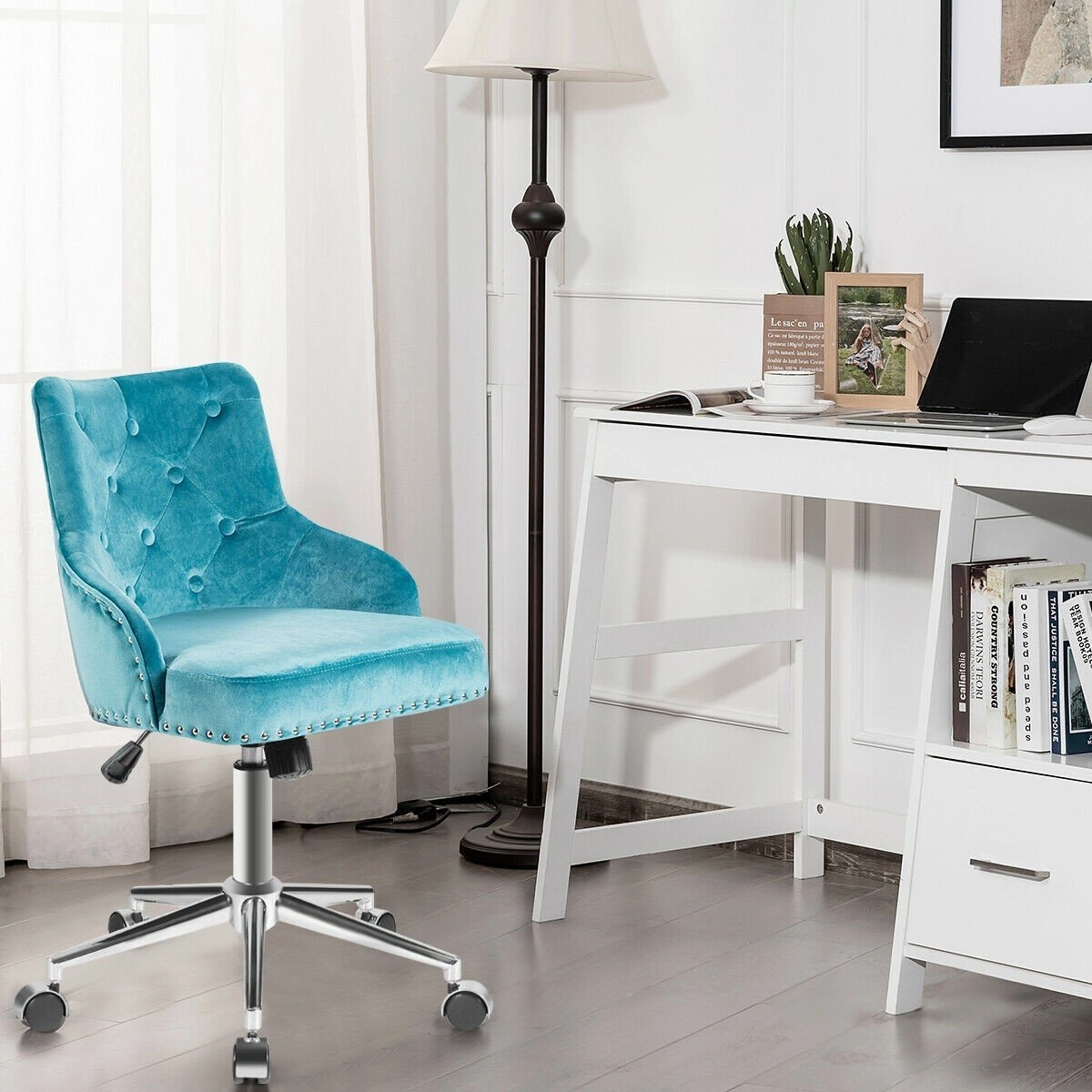 Giantex Modern Home Office Chair, Adjustable Task Chair Computer Desk Chair