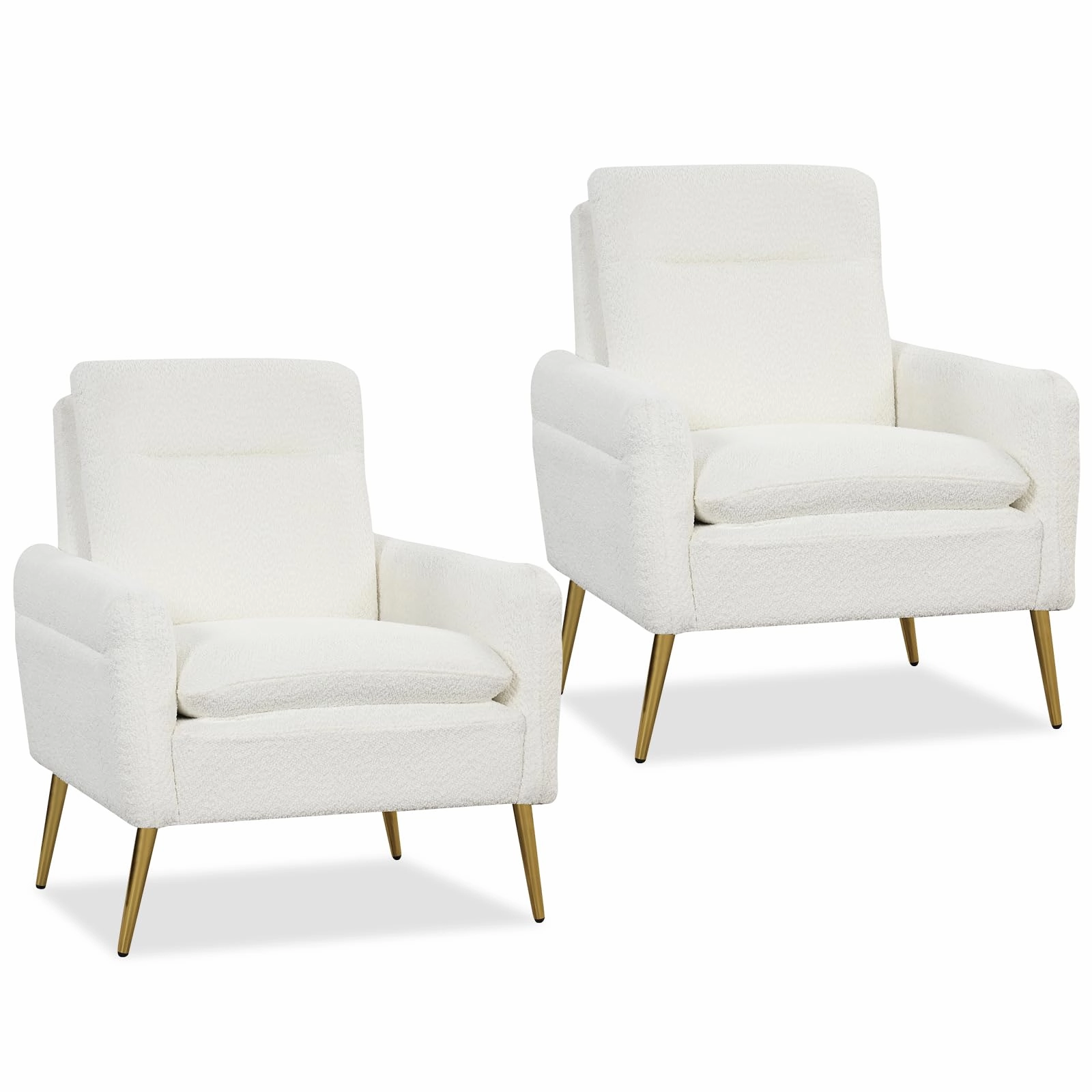 Giantex Modern Mid-Century Accent Chair White