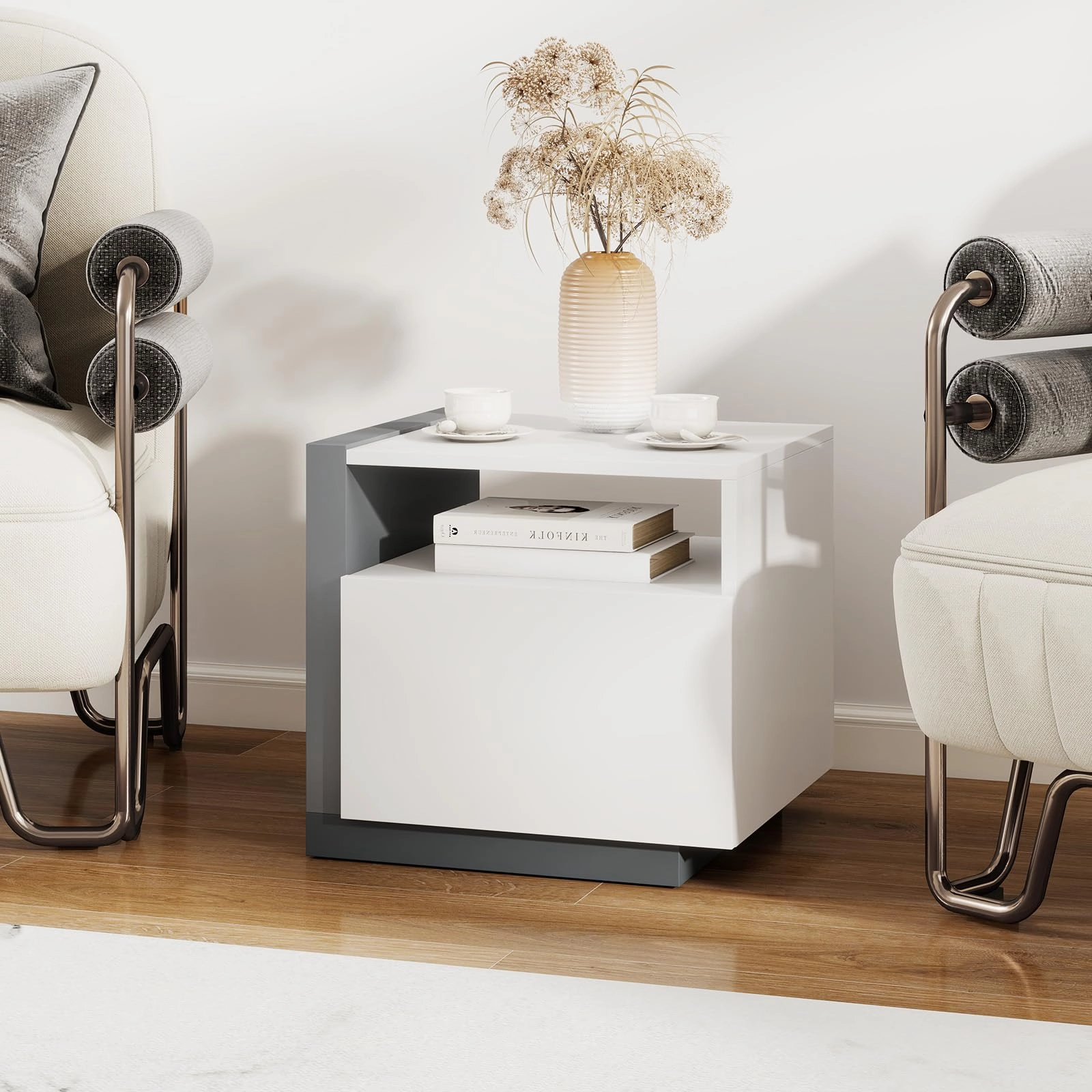 Giantex Modern Nightstand with Drawer