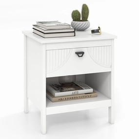 Giantex Modern Nightstand with Drawer for Bedroom Small Place entry bench, mudroom storage