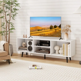 Giantex Modern TV Stand for TVs up to 55" doormat, welcome mat