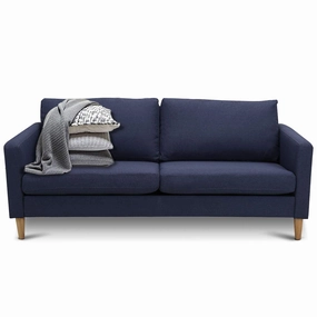 Giantex Modern Upholstered Accent Sofa, Fabric Futon Sofa Bed storage ottoman, pouf