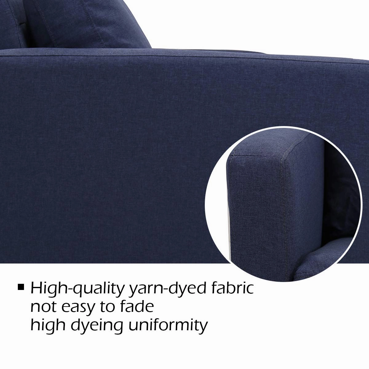 Giantex Modern Upholstered Accent Sofa, Fabric Futon Sofa Bed