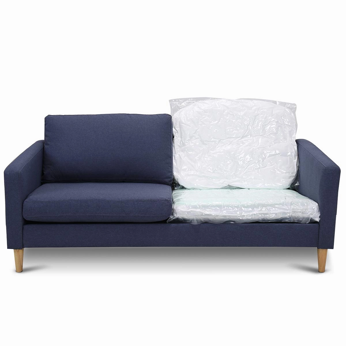 Giantex Modern Upholstered Accent Sofa, Fabric Futon Sofa Bed