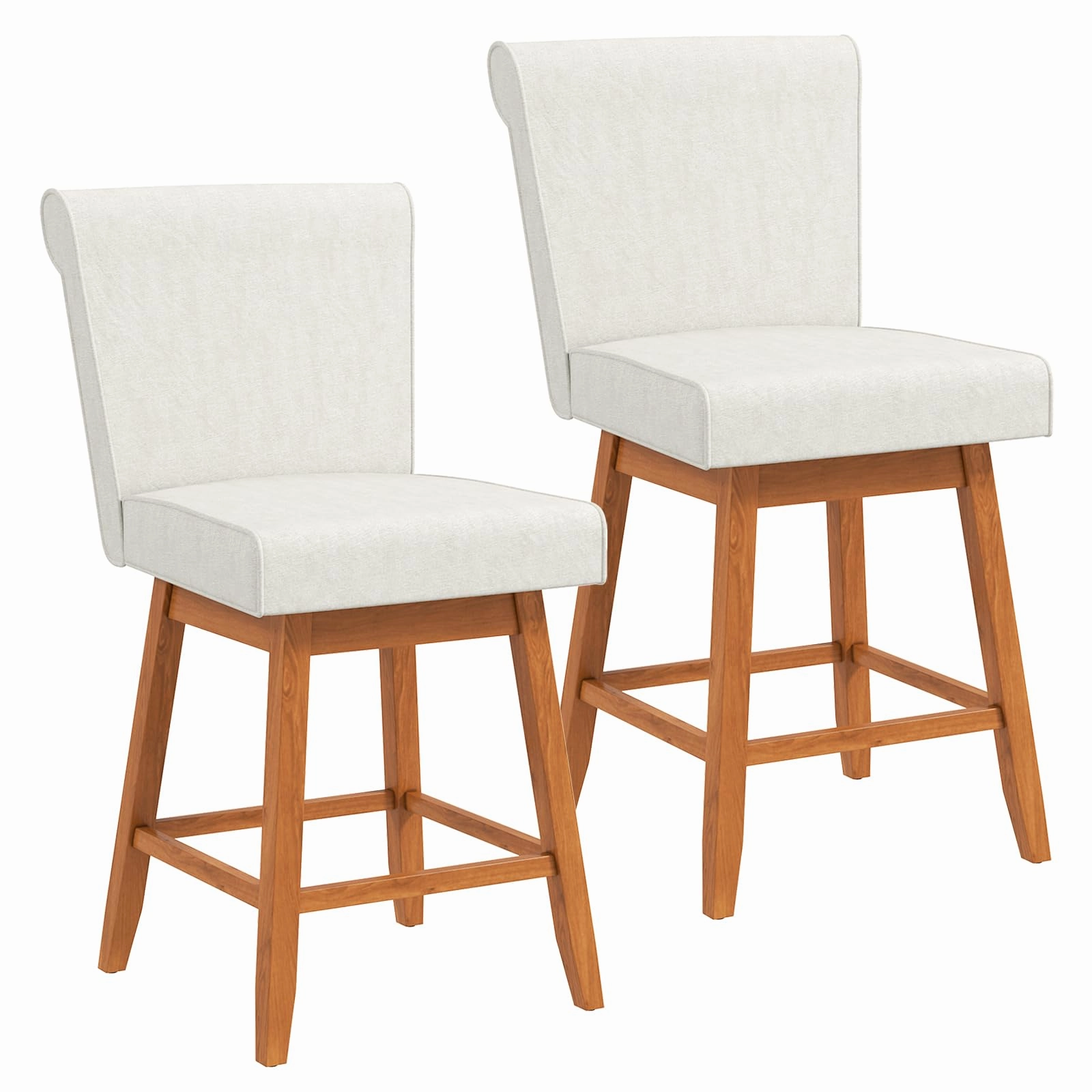 Giantex Modern Upholstered Bar Stools Set kitchen towel, placemats