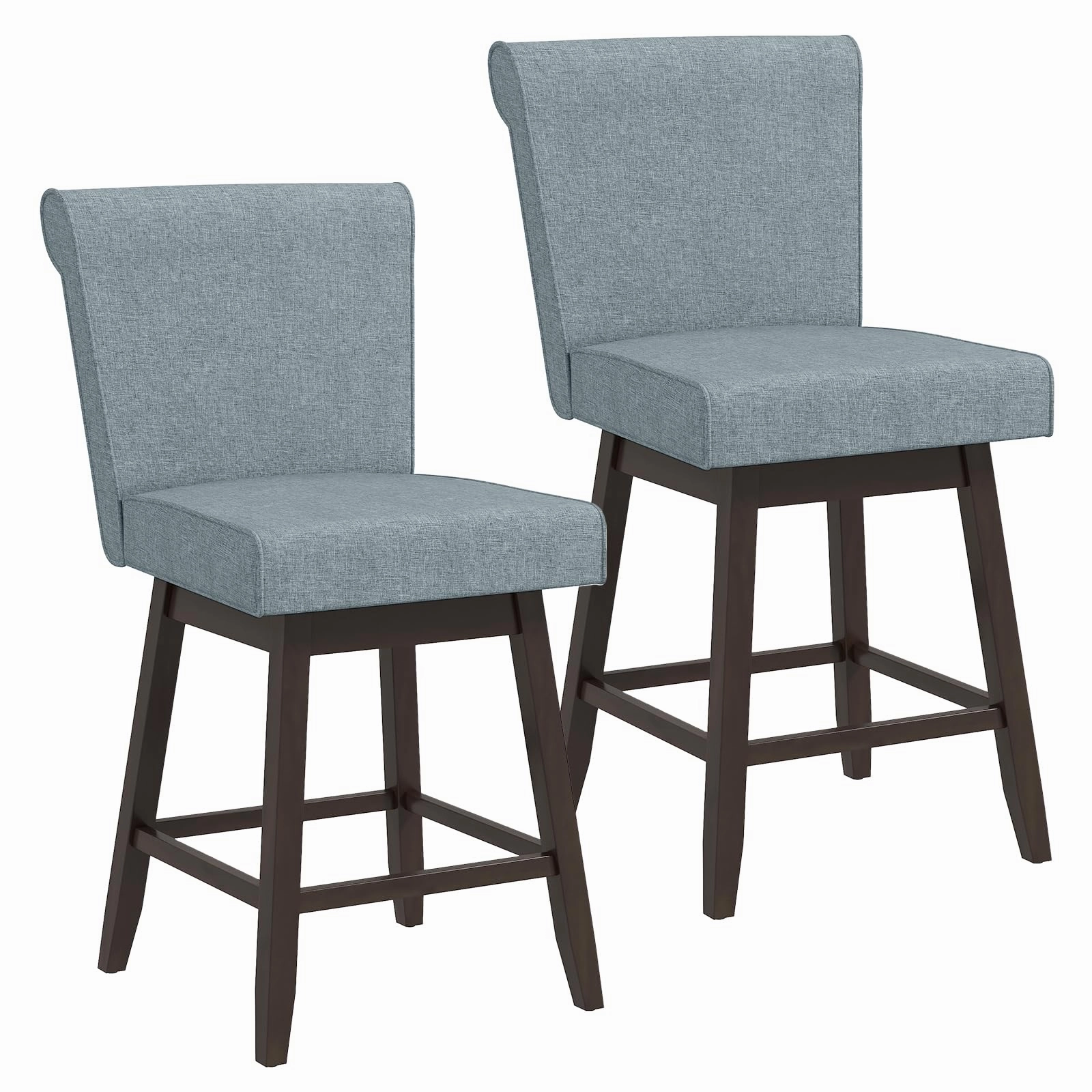 Giantex Modern Upholstered Bar Stools Set