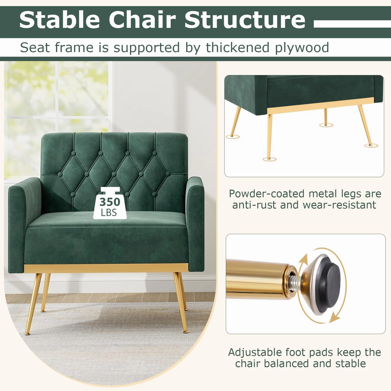 Giantex Modern Velvet Accent Chair Set of 1/2, Mid-Century Upholstered Single Sofa Chair w/Button Tufted Back