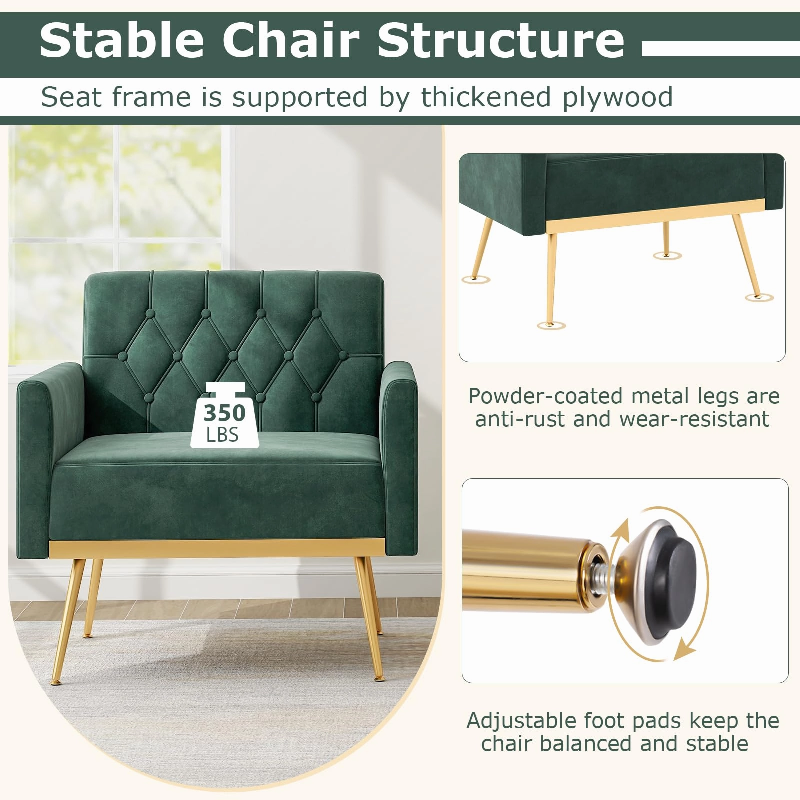 Giantex Modern Velvet Accent Chair Set of 1/2, Mid-Century Upholstered Single Sofa Chair w/Button Tufted Back