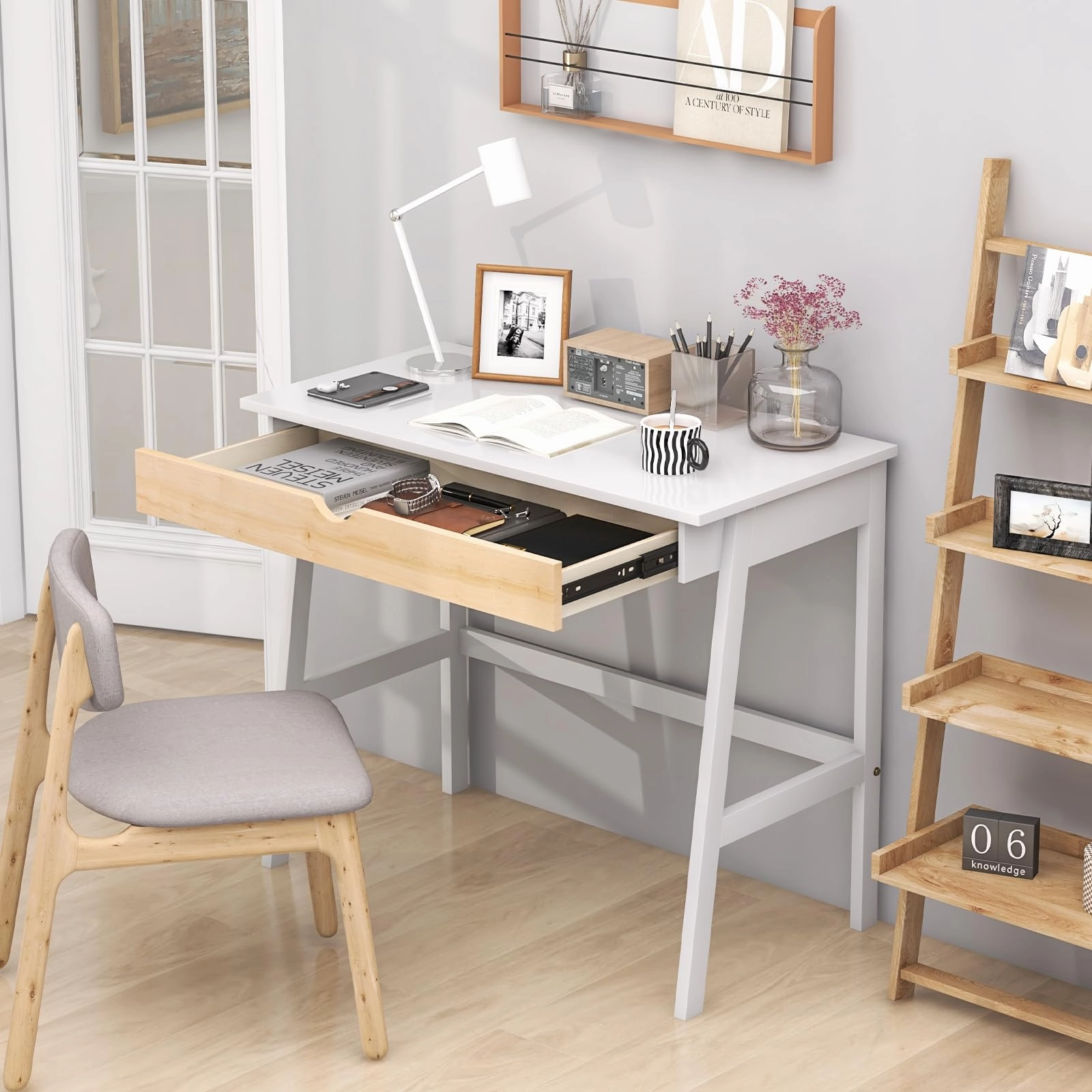 Giantex Modern Writing Desk with Drawer