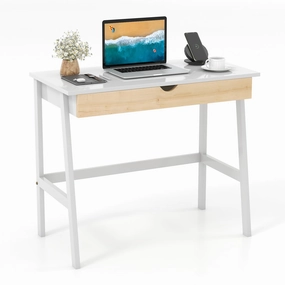 Giantex Modern Writing Desk with Drawer patio decor, garden accessories
