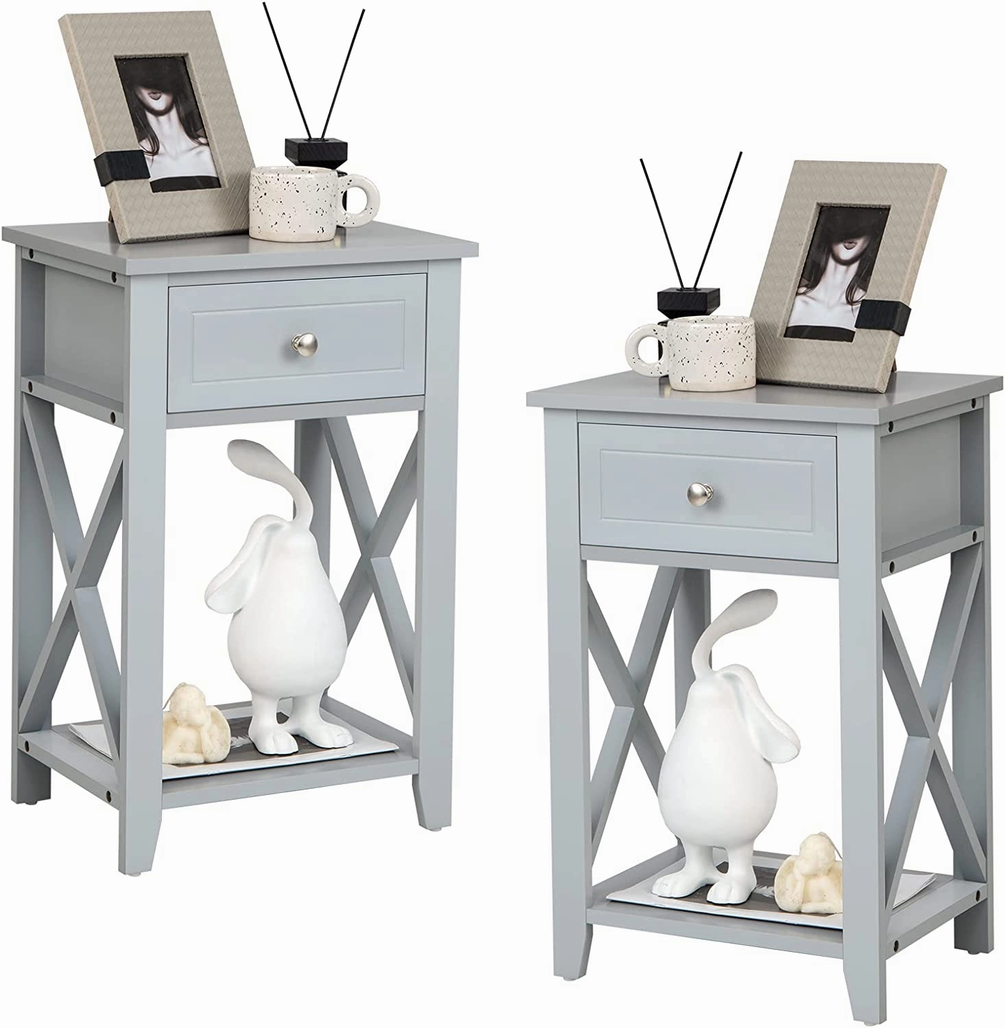 Giantex Modern X-Design Nightstand