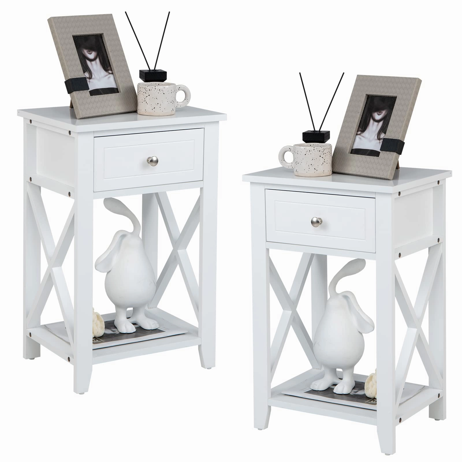 Giantex Modern X-Design Nightstand