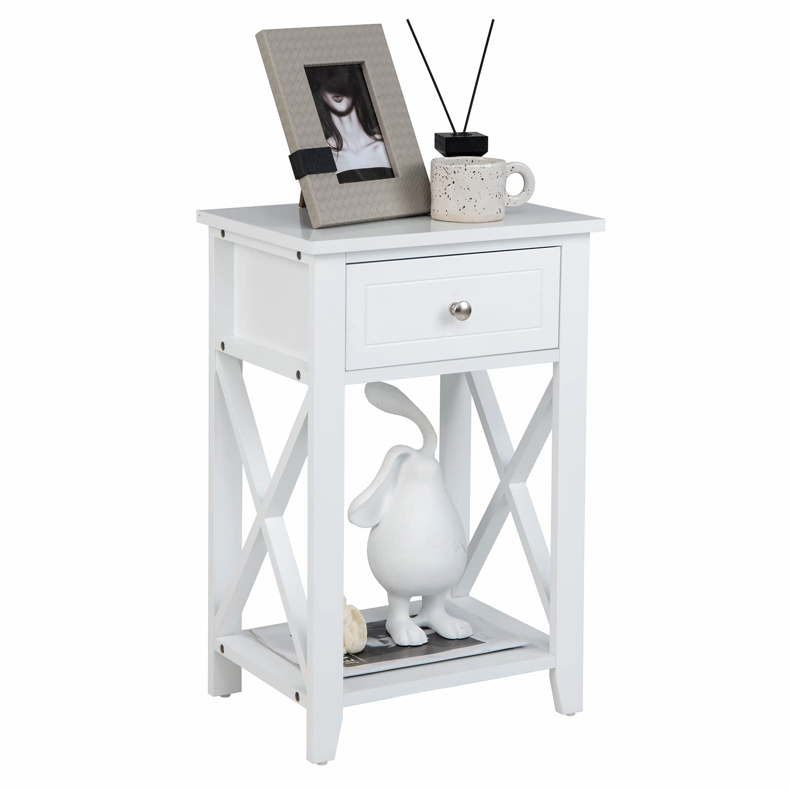 Giantex Modern X-Design Nightstand