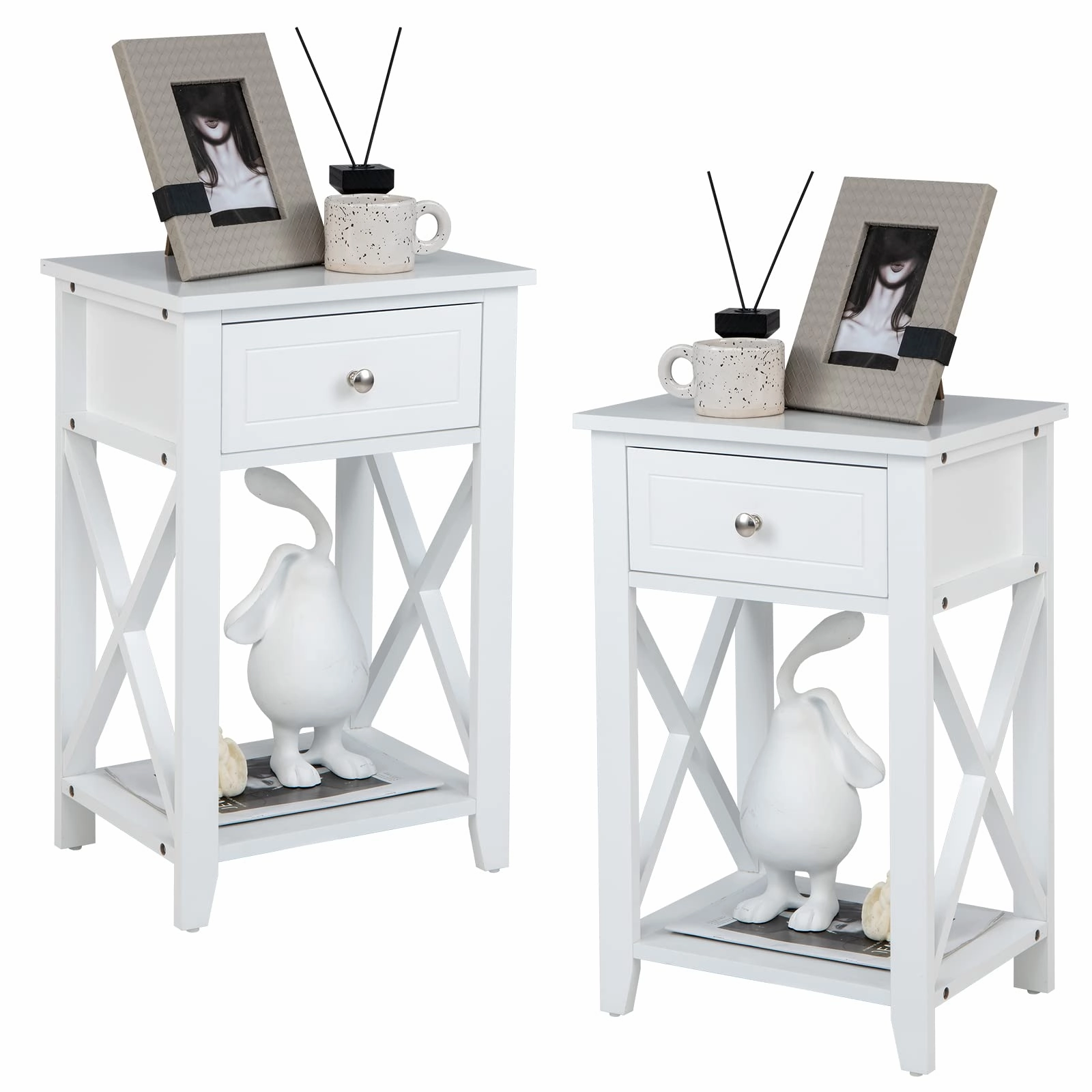 Giantex Modern X-Design Nightstand