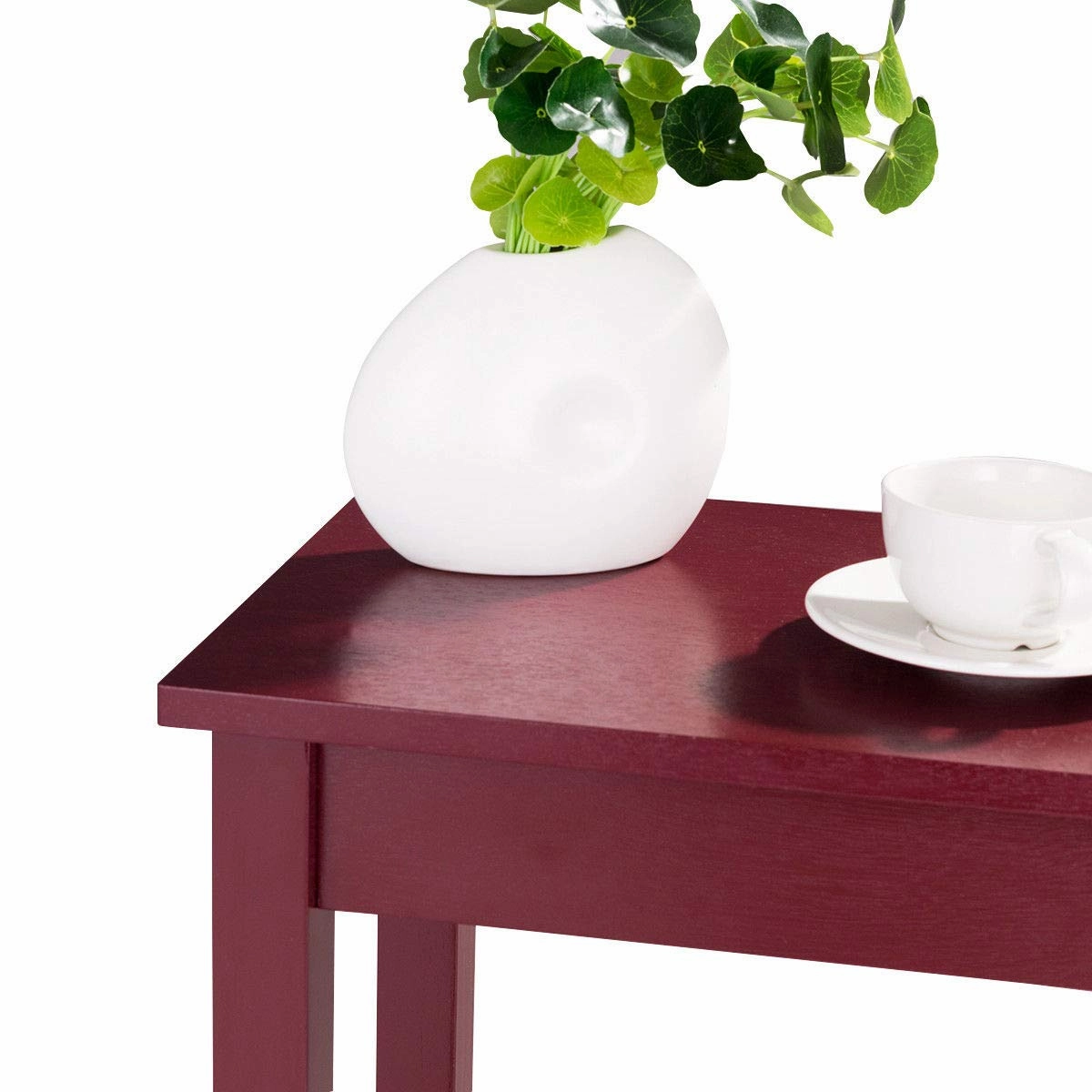 Giantex Narrow Telephone Table with Shelf and Legs for Small Spaces, Espresso