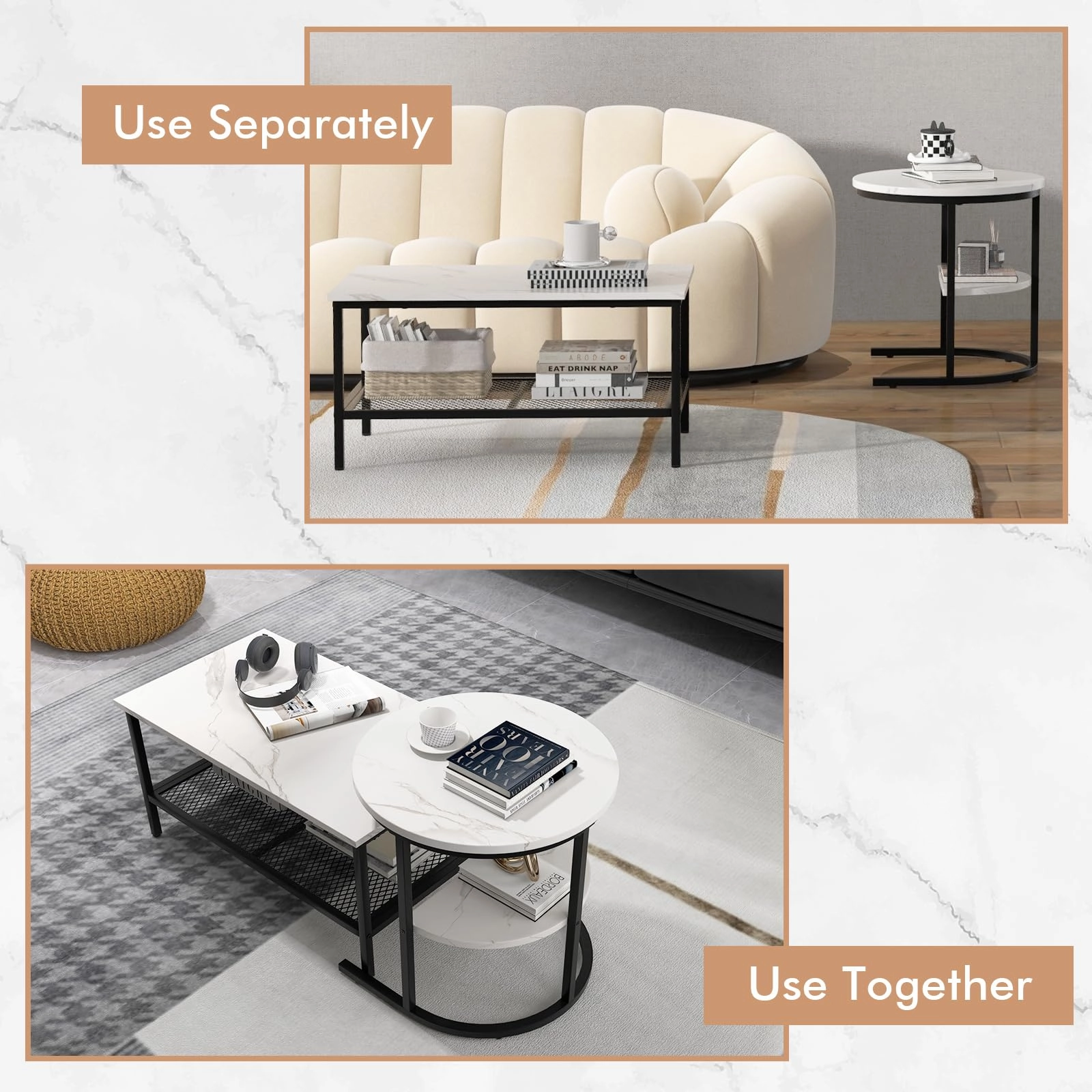 Giantex Nesting Coffee Table Set