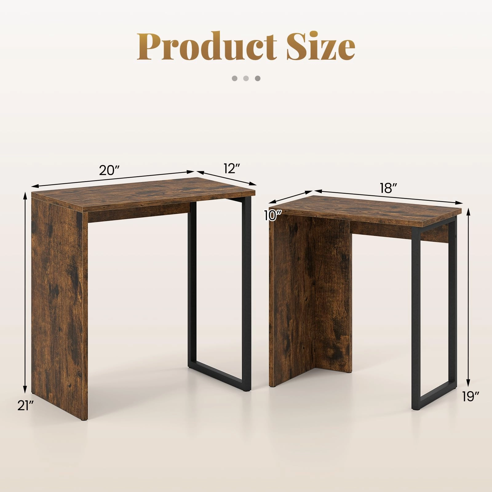 Giantex Nesting Coffee Table Set of 2 for Living Room