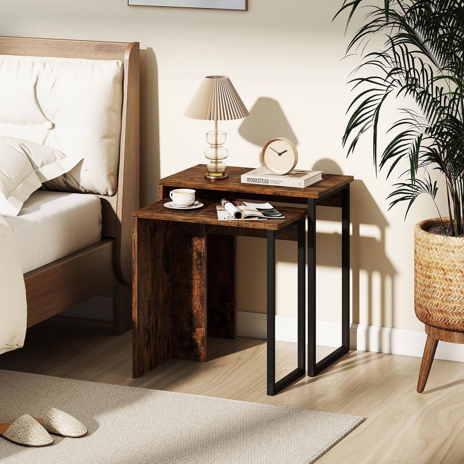 Giantex Nesting Coffee Table Set of 2 for Living Room