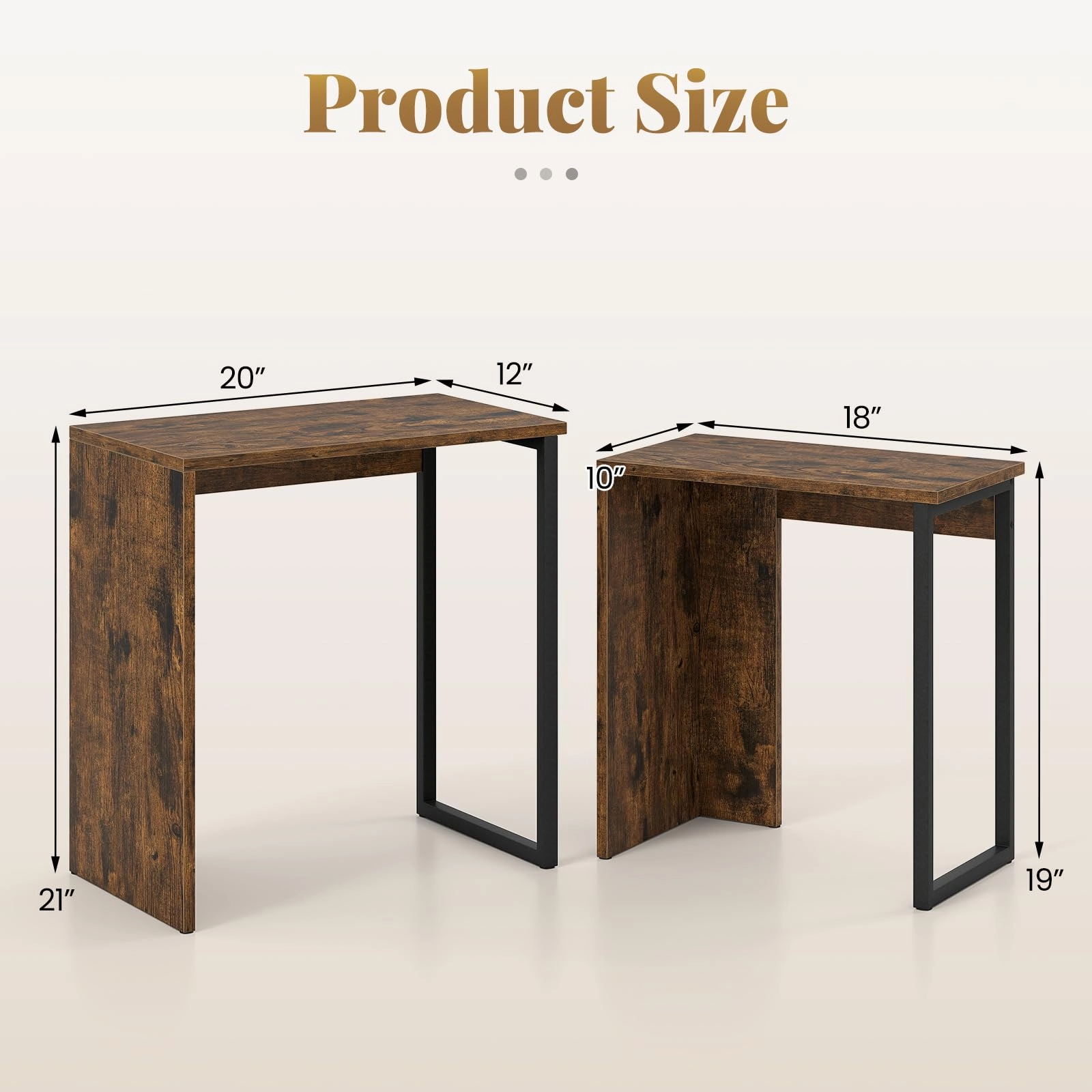 Giantex Nesting Coffee Table Set of 2 for Living Room