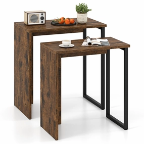 Giantex Nesting Coffee Table Set of 2 for Living Room console table, hallway table