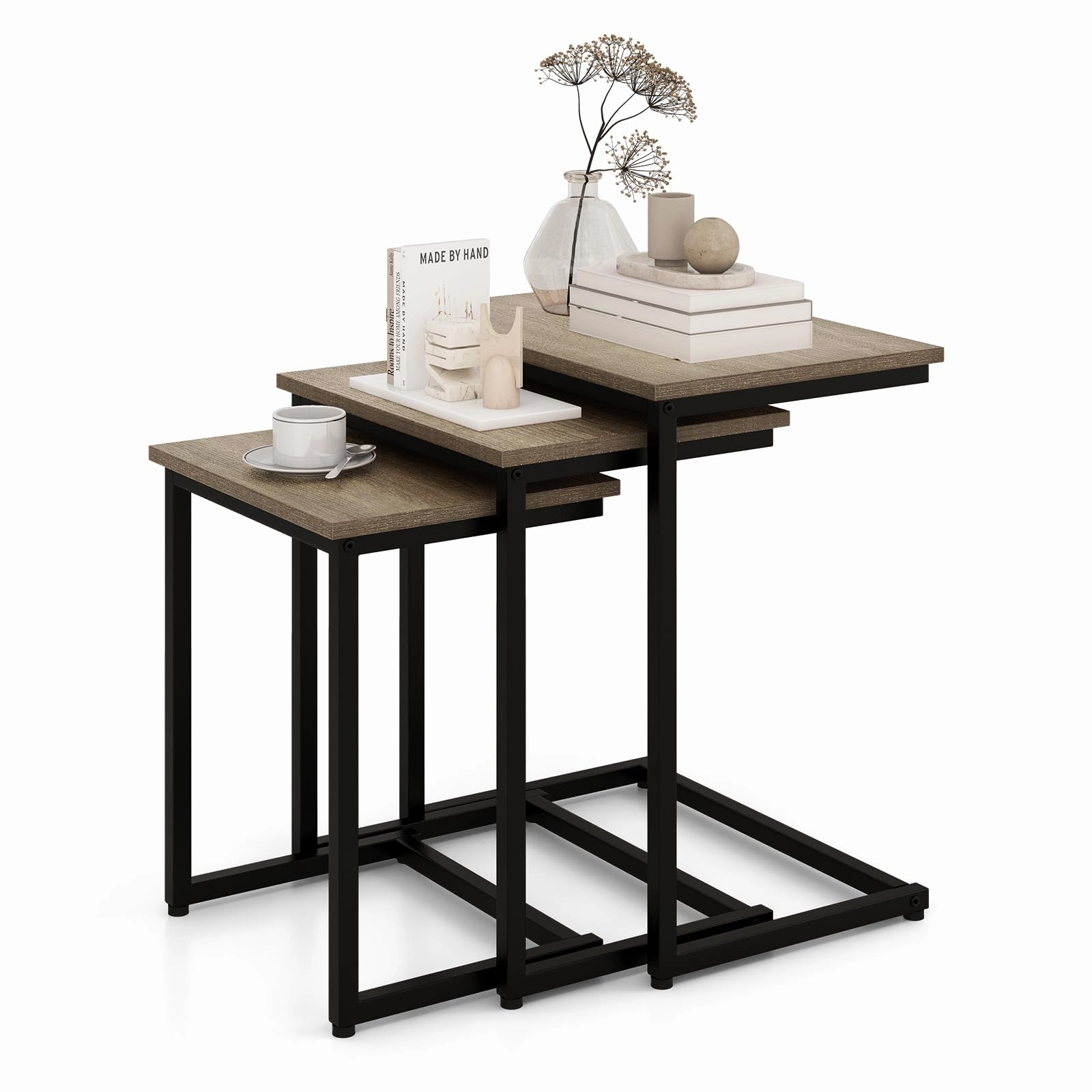 Giantex Nesting Coffee Table Set of 3