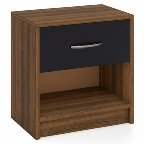 Giantex Night Stand Set of 1/2 with Drawer, Wood  End Table with Open Storage Shelf for Bedroom office chair, ergonomic chair