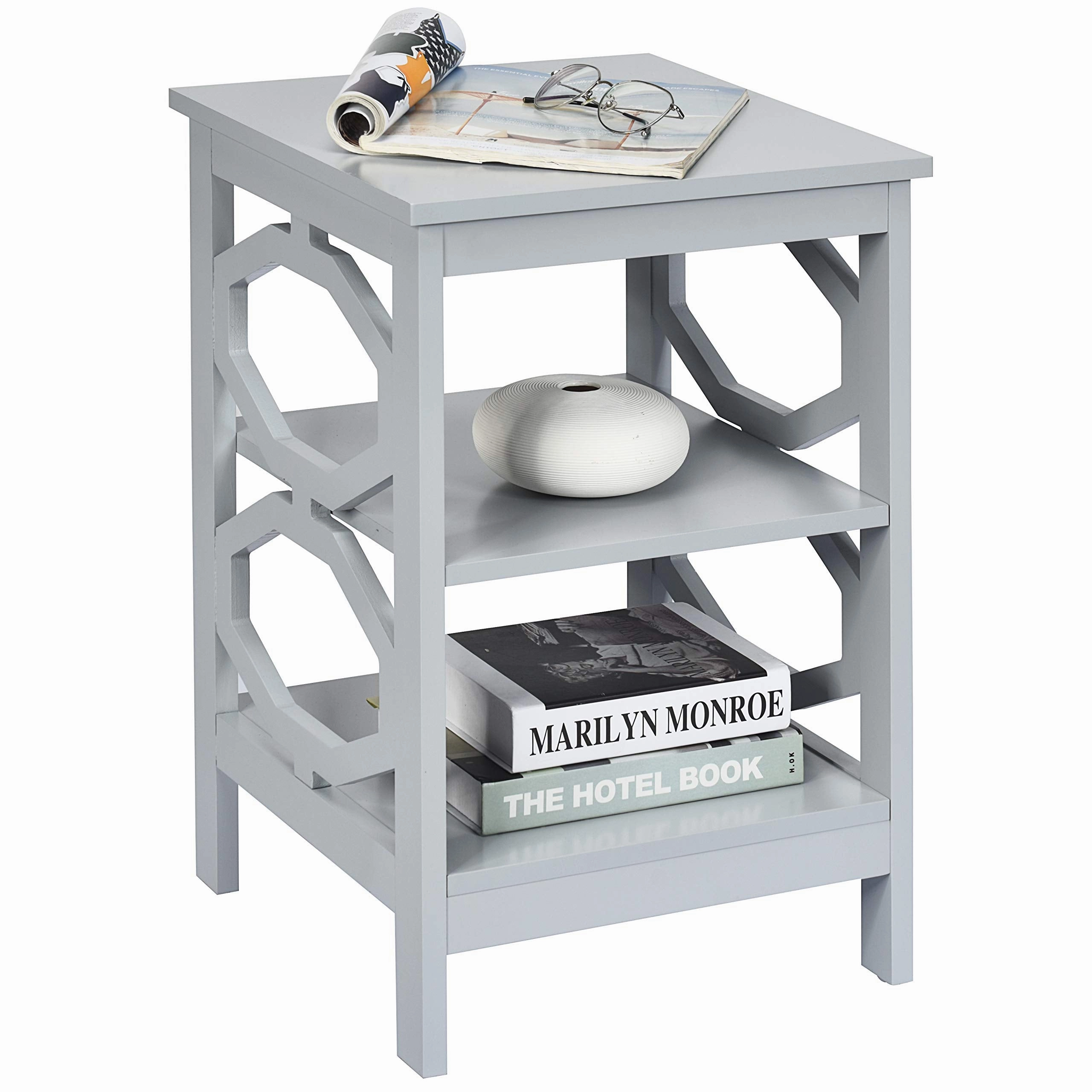 Giantex Nightstand 3-Tier End Table Multifunctional