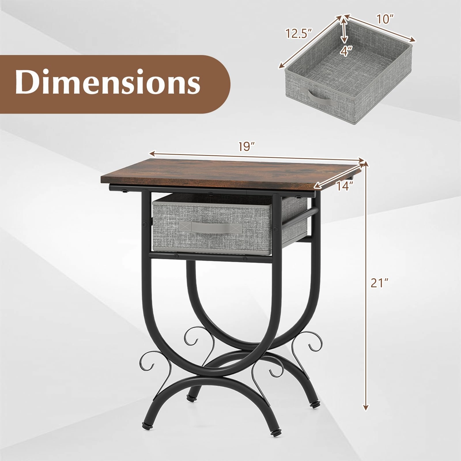 Giantex Nightstand Set of 1/2