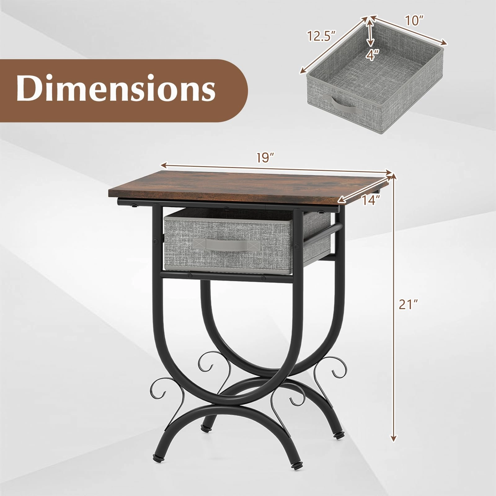 Giantex Nightstand Set of 1/2