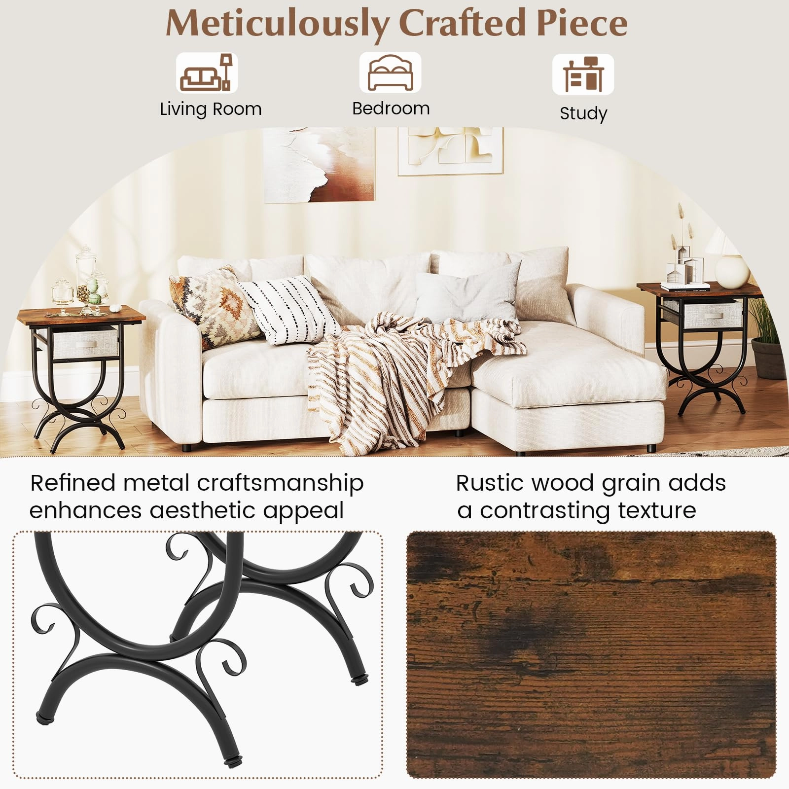 Giantex Nightstand Set of 1/2