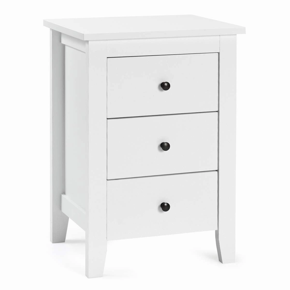 Giantex Nightstand W/ 3 Drawers Large Storage Space, Solid Structure and Stable Frame (1) office chair, ergonomic chair