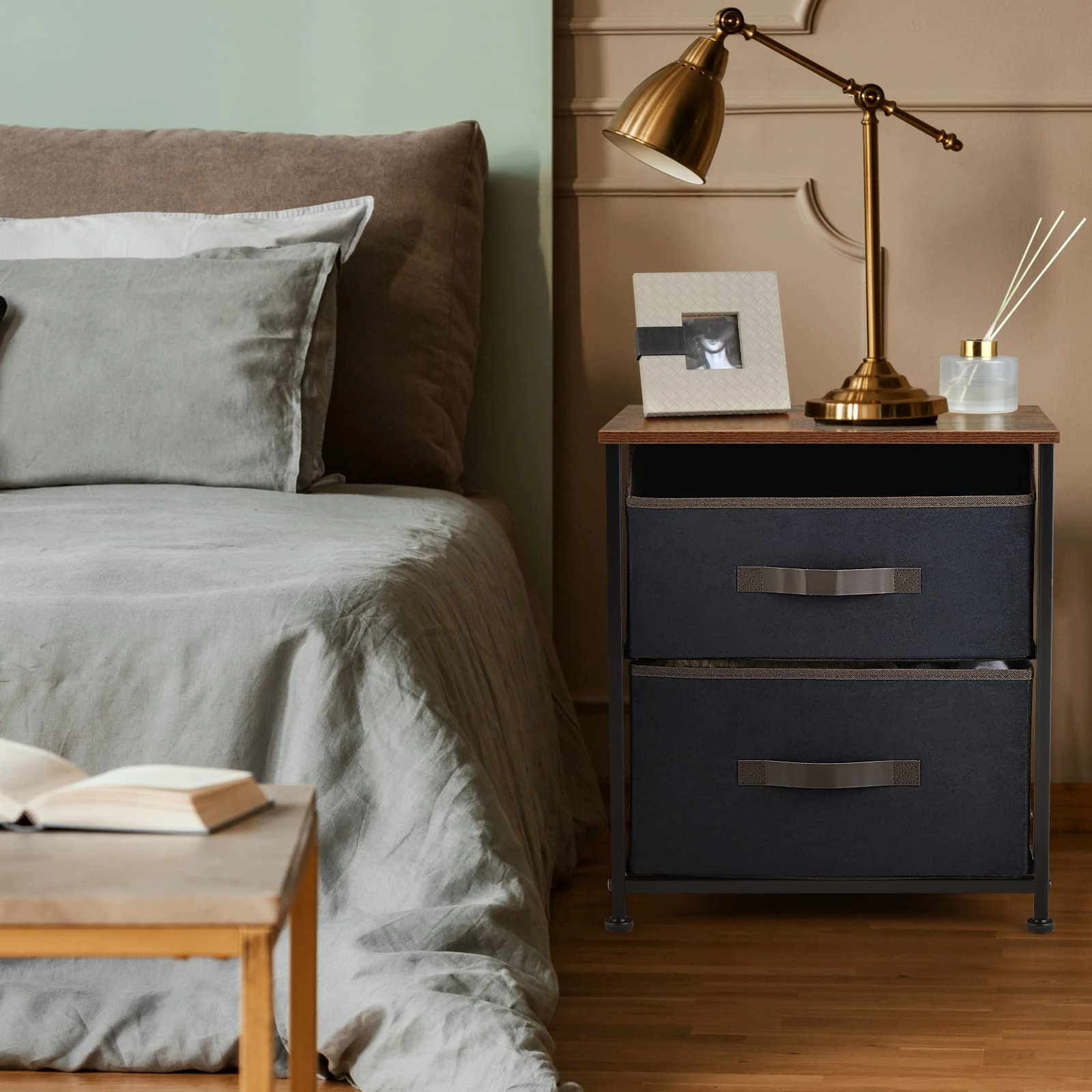 Giantex Nightstand with 2 Drawers