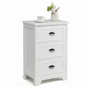 Giantex Nightstand with 3 Drawers, Bedside Table office chair, ergonomic chair