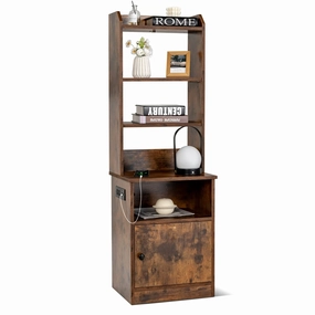 Giantex Nightstand with Charging Station - 55" Tall Bedside Table office chair, ergonomic chair